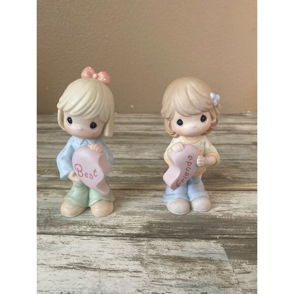 Precious Moments “Best Friends Share the Same Heart” 2-Piece Set #890987 -No Box - Picture 6 of 10
